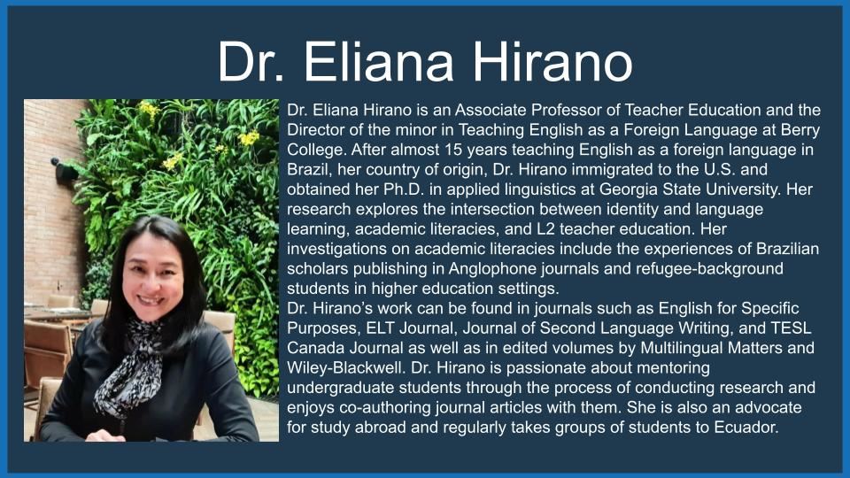 Dr. Eliano Hirano Biography